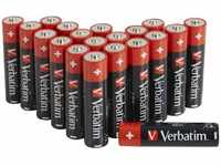 Verbatim Premium AA-Alkalibatterien, 1,5V, AA-LR6 Mignon, Mignon-Batterien AA,