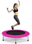 COSTWAY &phi;97cm Mini Trampolin, Fitness-Trampolin faltbar, Kindertrampolin bis 150kg