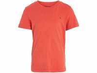 Tommy Hilfiger Jungen T-Shirt Kurzarm Rundhalsausschnitt, Rot (Apple Red Heather), 8