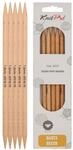 KnitPro Basix Birch Strumpfstricknadeln 5-St&uuml;cke, 20 cm L&auml;nge x 7.00 mm St&auml;rke