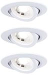 Paulmann 93388 LED Einbauleuchte Set schwenkbar Warmwei&szlig; rund incl. 3x6 Watt