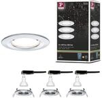 Paulmann 93445 LED Einbauleuchte Nova Basisset starr IP44 rund 78 mm GU10 3x6,5W