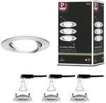 Paulmann 93433 LED Einbauleuchte Nova Basisset schwenkbar rund 84 mm 50&deg; GU10...