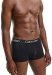 Calvin Klein Herren Boxershorts Trunks aus Baumwolle mit Stretch, Schwarz (Black), S