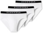 Schiesser Herren Men's 95/5 Organic Cotton Briefs Underwear (Pack of 3) Slip, Wei&szlig;,