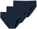 Schiesser Herren Organic Cotton Essential 3er Pack Slip, Dunkelblau, XXL EU