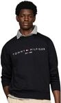 Tommy Hilfiger Herren Sweatshirt Tommy Logo ohne Kapuze, Blau (Desert Sky), XL