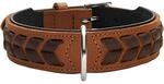 HUNTER EL Paso Hundehalsband mit robustem, geschmeidigem Rindsleder, handgeflochten