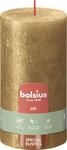 Bolsius Rustikale Blockkerze 130/68 Gold, Unparf&uuml;miert