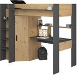 Parisot 2380-LSUR Hochbett Heavy B/H/T Ca. 205x179x117 cm in Eiche