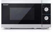 Sharp Mikrowelle YC-MG01E-S mit Grill 20L, Silber, 800W Mikrowelle, 1000W Grill,