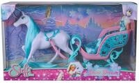 Simba 105733522 - Steffi Love Snow Dream, M&auml;rchenhafter Schlitten mit Pferd und
