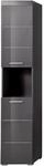 trendteam smart living - Amanda - Hochschrank - Grau Hochglanz - Badregal mit 2