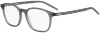 BOSS Rechteckig Azetat Brillen in Matte Grey f&uuml;r Herren, Brille mit Sehst&auml;rke,