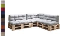 sunnypillow Palettenkissen f&uuml;r Palettenm&ouml;bel - 7er Set - Palettenauflage 120 x 80