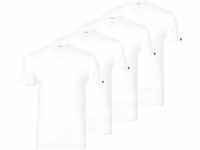 PUMA Herren Basic Shirts V-Neck T-Shirts 100000890 4er Pack, Farbe:Weiß,...