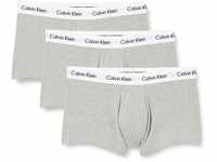 Calvin Klein Herren 3er Pack Boxershorts Low Rise Trunks Baumwolle mit Stretch, Grau