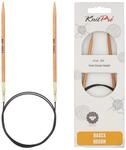 KnitPro Basix Birch Rundstricknadel, 60 cm L&auml;nge x 4.00 mm St&auml;rken, Beige,