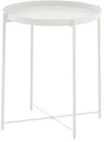 Unbekannt Ikea Beistelltisch Gladom Metall-Tisch mit Abnehmbaren Tablett - wei&szlig; -