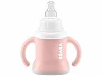 BÉABA Trinklernbecher für Babys, mit Trinkflasche/Tasse, auslaufsicher, erleichtert