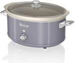 Swan Retro SF17031GRN Slow Cooker 6,5L Abnehmbarer Kochbeh&auml;lter, PFOA- und