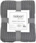 nielsen HOME Wohndecke Alen grob gestrickt, 150x200 cm, Hellgrau, 100% Baumwolle,