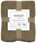 nielsen HOME Wohndecke Alen grob gestrickt, 150x200 cm, Sand, 100% Baumwolle, Strick,