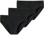 Schiesser Herren Organic Cotton Essential 3er Pack Slip, Schwarz, L EU