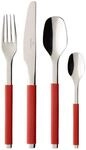 Villeroy & Boch - S+ Cranberry Tafelbesteck 24tlg., hochwertiges Edelstahlbesteck mit