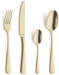 Amefa AUSTIN GOLD Besteckset 24-teilig | PVD-veredeltes goldenes Besteck Set 