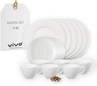 vivo - Villeroy & Boch Group - Basic White Kaffee-Service Set 18 teilig Wei&szlig;, Kaffee