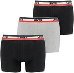 Levi's Herren Boxer Underwear, Black/Grey, XXL