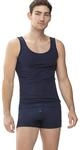 Mey Basics Serie Casual Cotton Herren Shirts 1/1 Arm 49100, Yacht Blue, 4