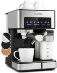Klarstein Espresso Siebtr&auml;germaschine mit Milchaufsch&auml;umer, 1,8L