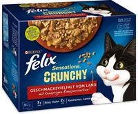 Felix Katzennassfutter Sensations Crunchy in Gelee mit Crunchy Knusperst&uuml;ckchen