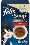Felix Katzennassfutter Soup Geschmacksvielfalt vom Land mit Rind, Huhn, Lamm, 8er