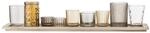 Bloomingville Dekotablett Sanga mit 9 Teelichthaltern aus Glas, Braun &ndash;...