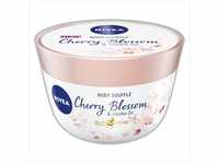 NIVEA Body Cream Souffle Cherry Blossom & Jojobaöl Feuchtigkeitspflege (200ml),