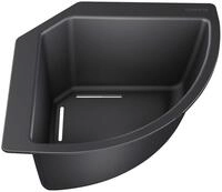 BLANCO Eck-Schale | Kunststoff schwarz | 215 x 215 mm | Passend zu allen Granitsp&uuml;le
