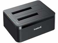 Inateck USB 3.0 Festplatten Dockingstation, Dual-Schacht Docking für 2,5/3,5...