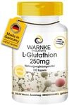 L-Glutathion Kapseln - 250mg reduziertes L-Glutathion pro Kapsel - 100 Kapseln -