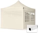TOOLPORT 3x3m Pavillon Faltpavillon Klappzelt inkl. 4 Seitenteile Stahl Faltzelt