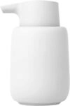 blomus Seifenspender -SONO- 250 ml aus Keramik | Handseifenspender in Wei&szlig; | &Oslash;8 x