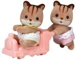 Sylvanian Families L5421 Walnuss Eichh&ouml;rnchen Zwillinge -Figuren f&uuml;r Puppenhaus