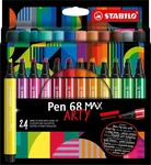 STABILO Pen 68 MAX - ARTY - 24er Pack - mit 24 verschiedenen Farben
