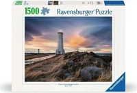 Erwachsenenpuzzle 1500 Teile - Magische Stimmung &uuml;ber dem Leuchtturm von Akranes,