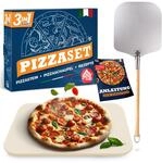Blumtal Pizzastein Gasgrill & Pizzasschieber - Pizza Schamottstein f&uuml;r...