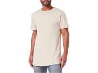 Urban Classics Herren Shaped Long Tee T-Shirt, Elfenbein (Sand), XS