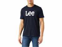 Lee Herren Wobbly Logo Tee T-Shirt, Blau (Navy Drop Ee), X-Large