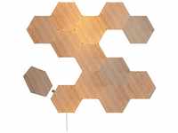Nanoleaf Elements Hexagon Starter Kit, 13 Smarten Holzoptik LED Panels - Modulare
